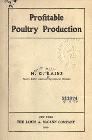 Cover of: Profitable poultry production.