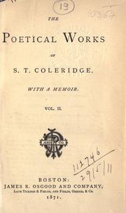 Cover of: Poetical works by Samuel Taylor Coleridge