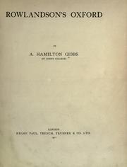 Cover of: Rowlandson's Oxford by Gibbs, Arthur Hamilton