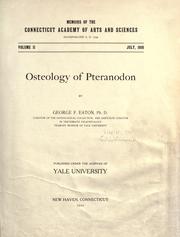 Cover of: Osteology of pteranodon by George Francis Eaton