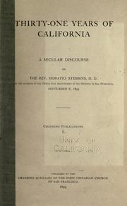 Thirty-one years of California by Horatio Stebbins