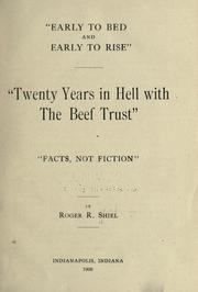 Cover of: "Early to bed and early to rise" by Roger R. Shiel