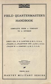 Field quartermaster's handbook by F. H. Lawton