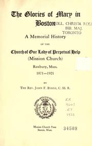 Cover of: The glories of Mary in Boston
