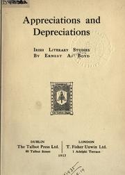 Cover of: Appreciations and depreciations by Ernest Augustus Boyd