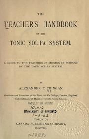 The teacher's handbook of the tonic sol-fa system by Alexander T. Cringan