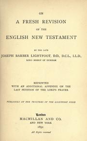 Cover of: On a fresh revision of the English New Testament