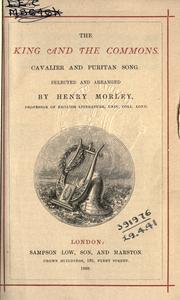 Cover of: The King and the Commons. by Henry Morley