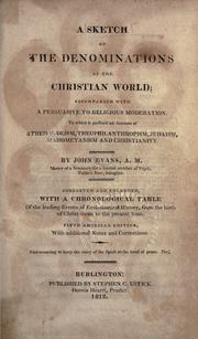 A sketch of the denominations of the Christian world by John Evans