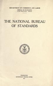 Cover of: The National Bureau of Standards.