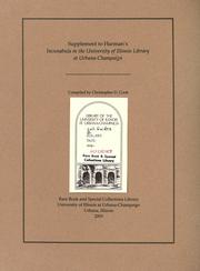 Cover of: Supplement to Harman's Incunabula in the University of Illinois Library at Urbana-Champaign by University of Illinois at Urbana-Champaign. Library.