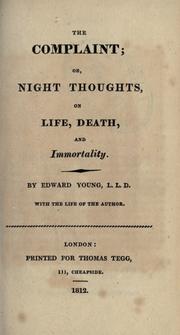 Cover of: The complaint by Edward Young