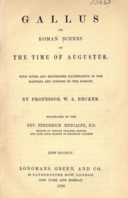 Cover of: Gallus by Becker, W. A.