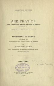 Argentine Republic arbitration upon a part of the national territory of Misiones disputed by the United States of Brazil by Argentina.