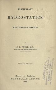 Cover of: Elementary hydrostatics, with numerous examples.