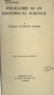 Cover of: Folklore as an historical science. by George Laurence Gomme