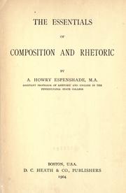 Cover of: The essentials of composition and rhetoric.