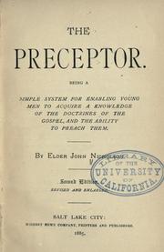 The preceptor by Nicholson, John