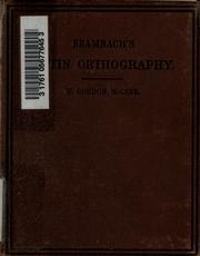 Cover of: Aids to Latin orthography by Wilhelm Brambach