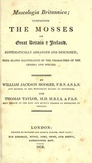 Cover of: Muscologia britannica by Hooker, William Jackson Sir