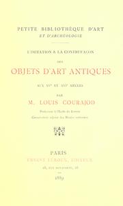 Cover of: imitation and la contrefa©ʻcon des objets d'art antiques aux XVe et XVIe si©Łecles