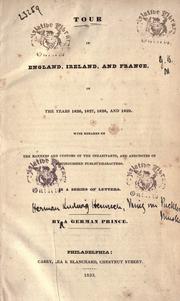 Cover of: Tour in England, Ireland, and France by Hermann von Pückler-Muskau