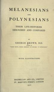 Cover of: Melanesians and Polynesians by Brown, George