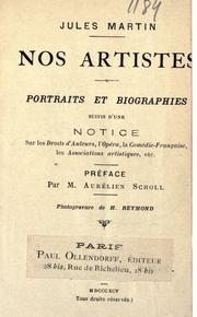 Cover of: Nos artists by Martin, Jules