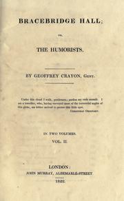 Cover of: Bracebridge hall; or, The humorists. by Washington Irving