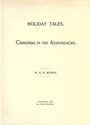 Cover of: Holiday tales. by William Henry Harrison Murray