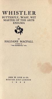 Cover of: Whistler by Haldane Macfall