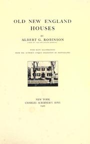 Cover of: Old New England houses