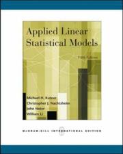 Cover of: Applied Linear Statistical Models w/Student CD-ROM