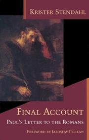 Cover of: Final Account by Krister Stendahl