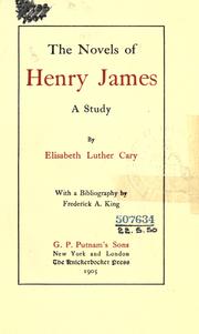 Cover of: The novels of Henry James by Cary, Elisabeth Luther, Cary, Elisabeth Luther