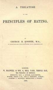 Cover of: A treatise on the principles of rating