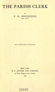Cover of: The parish clerk.