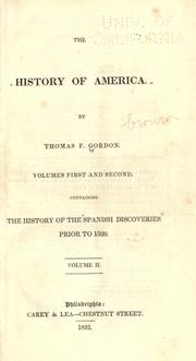 Cover of: The history of America by Thomas Francis Gordon