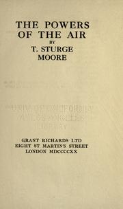 Cover of: The powers of the air by T. Sturge Moore