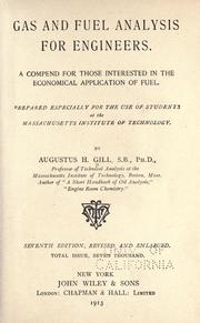 Cover of: Gas and fuel analysis for engineers by Augustus H. Gill