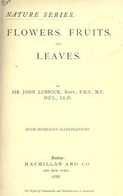 Cover of: Flowers, fruits and leaves.