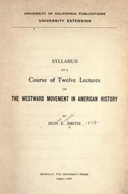 Cover of: The westward movement in American History by Donald E. Smith