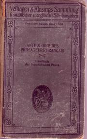Cover of: Anthologie des prosateurs français contemporains .... (1850 à nos jours)