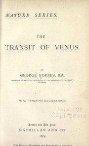 The transit of Venus by Forbes, George
