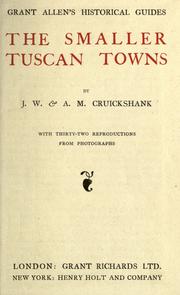 Cover of: The smaller Tuscan towns