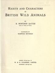 Cover of: Habits and characters of British wild animals by H. Mortimer Batten