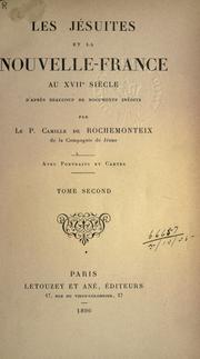 Cover of: J©Øesuites et la Nouvelle-France au 18 si©Łecle, d'apr©Łes des documents in©Øed