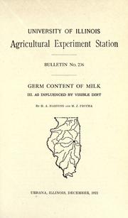 Germ content of milk by Harding, H. A.