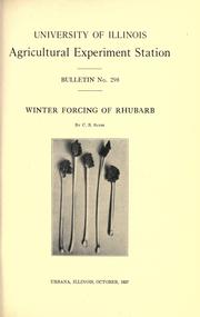 Cover of: Winter forcing of rhubarb