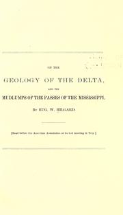 Cover of: On the geology of the delta, and the mudlumps of the passes of the Mississippi.
